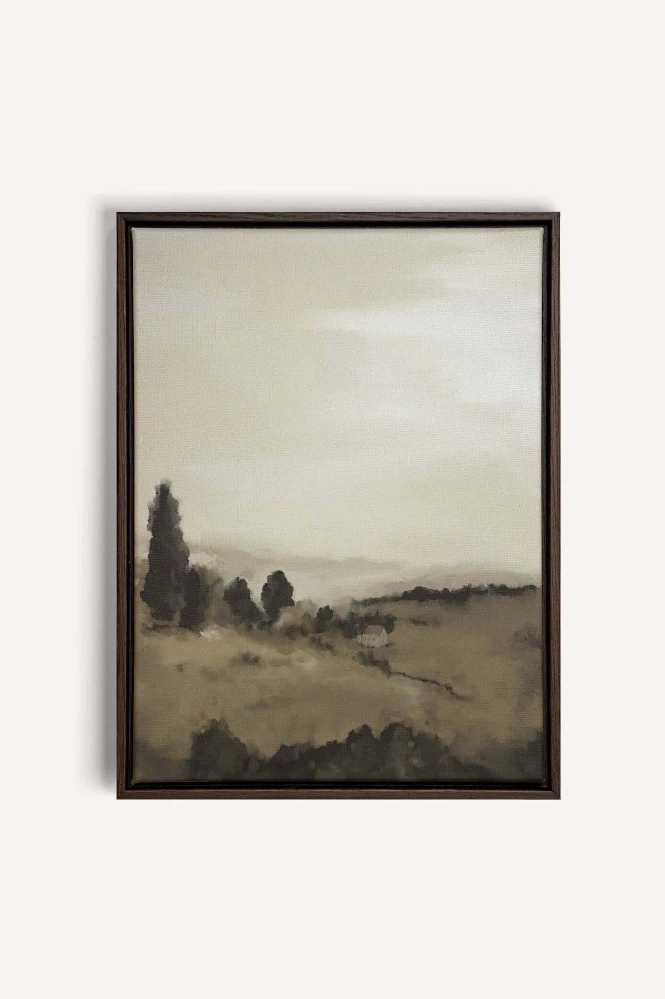 PRAIRIE DE BRUME, Oeuvre sur toile étirée