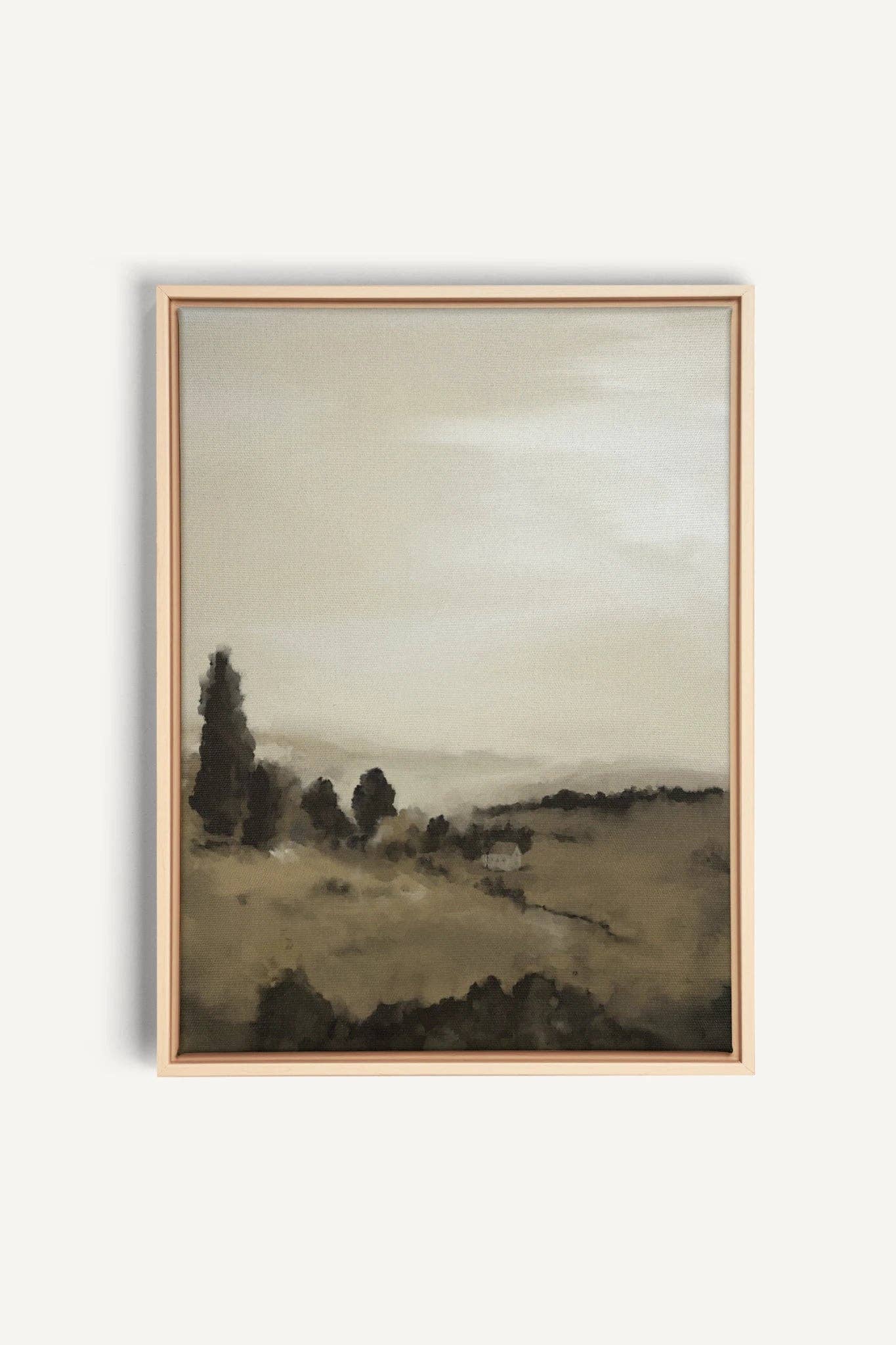 PRAIRIE DE BRUME, Oeuvre sur toile étirée