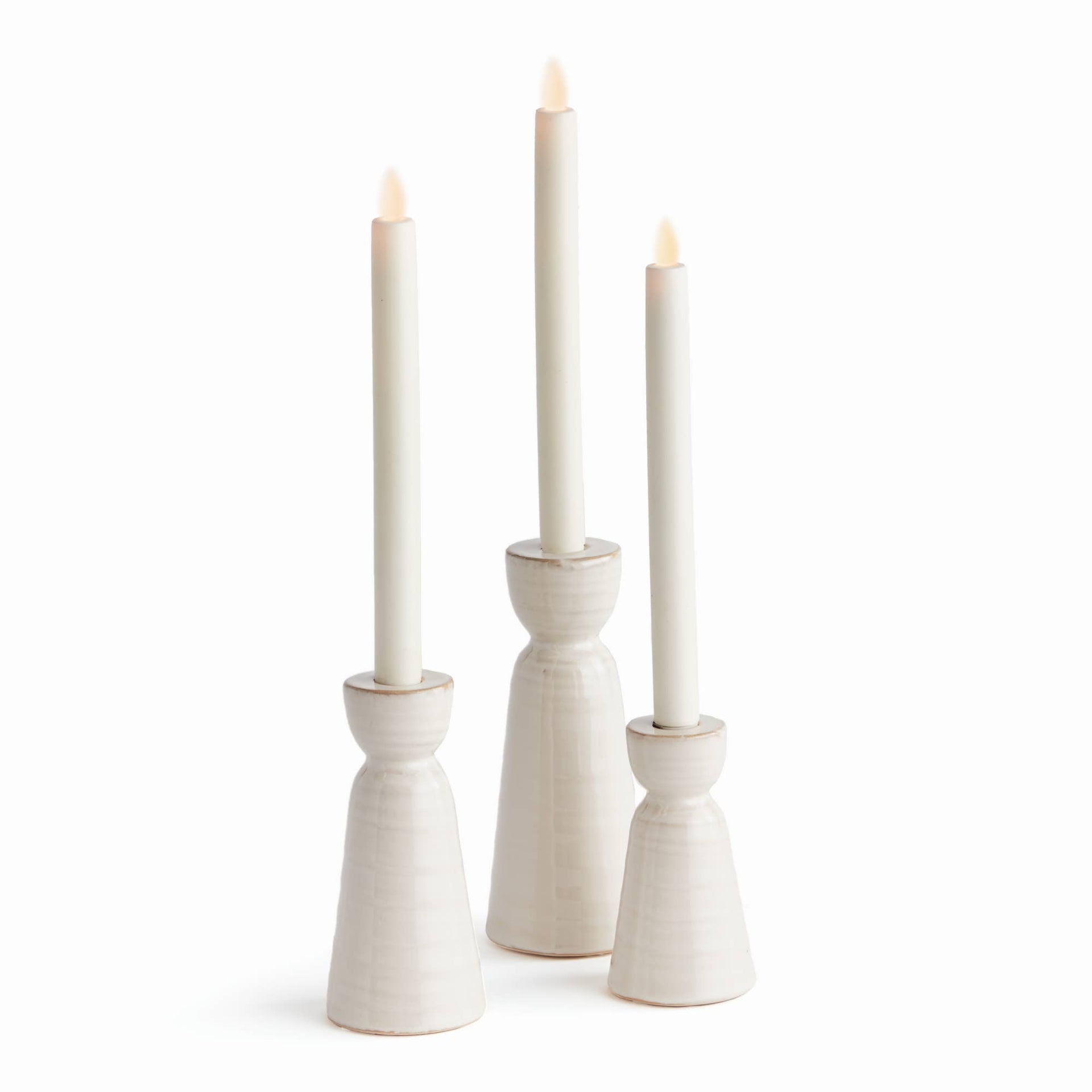 Libbey Taper Holders, White