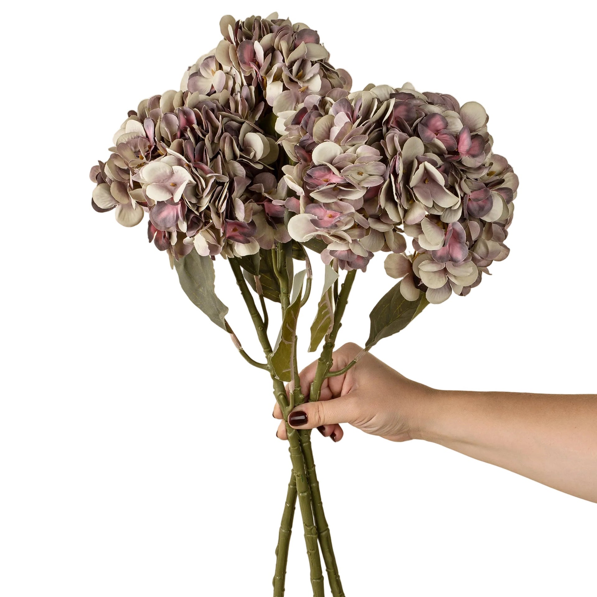 Faded Hydrangea Stem Large, Purple