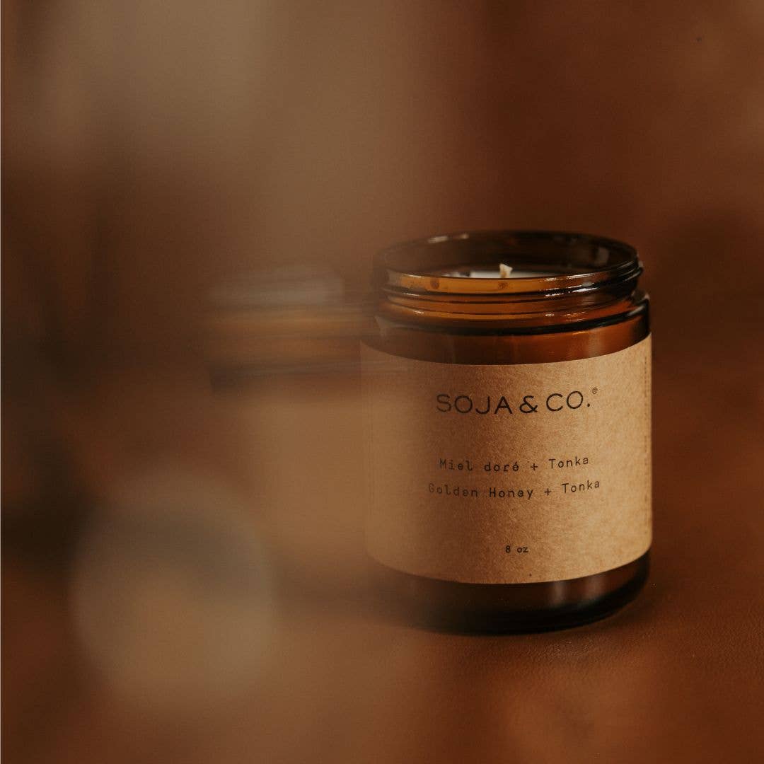 Soy Wax Candle | Golden Honey + Tonka