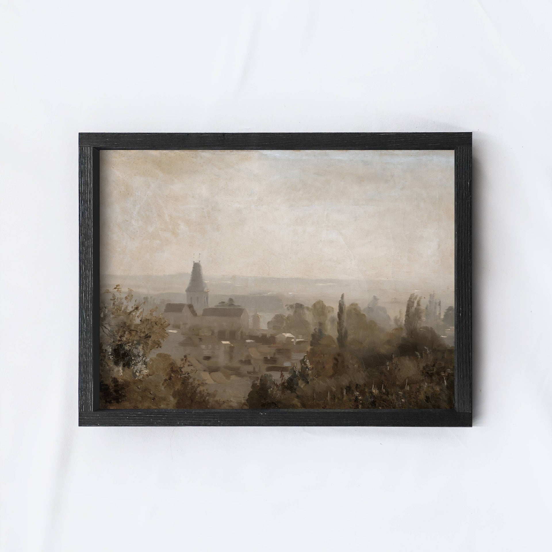Vintage European City Painting A265