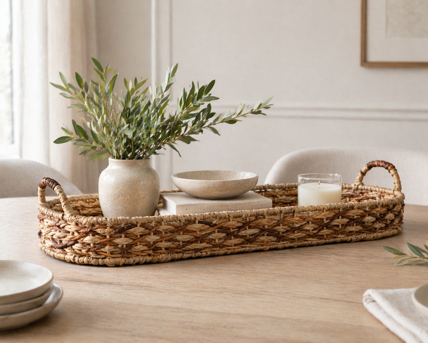 Natural Woven Serving Tray
