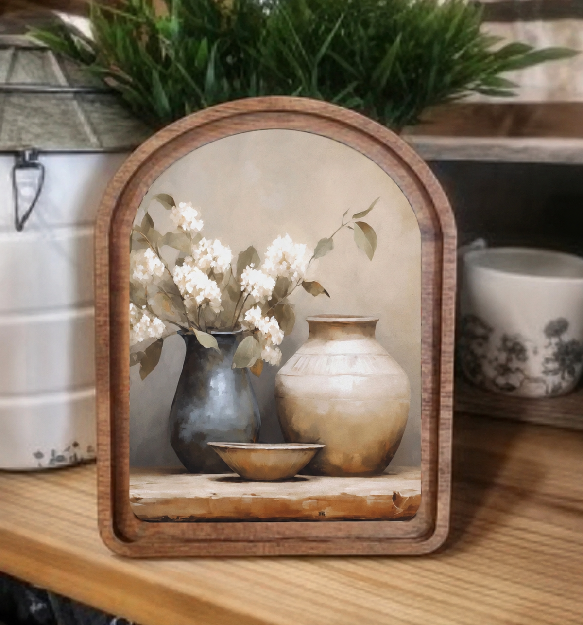 Arch Top Still Life Framed Art