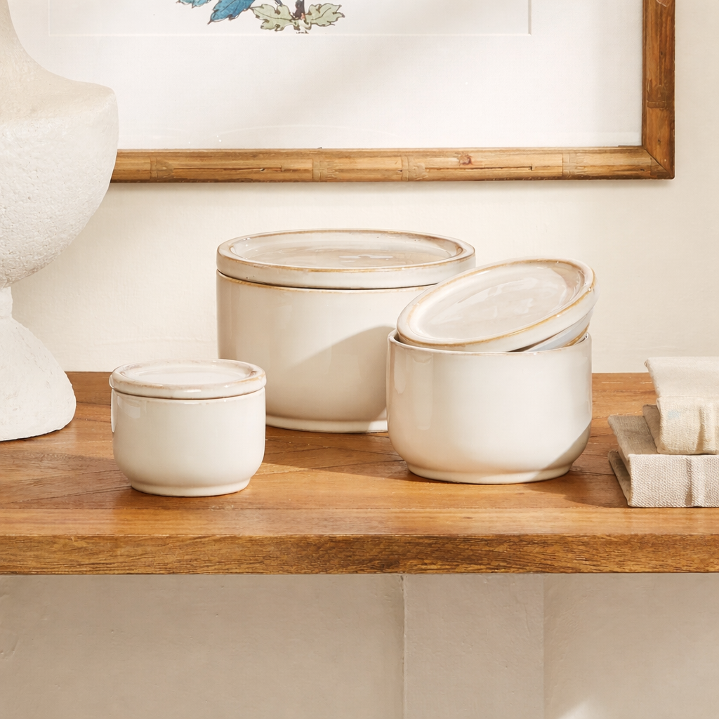 Joanne Decorative Lidded Jars, Set Of 3