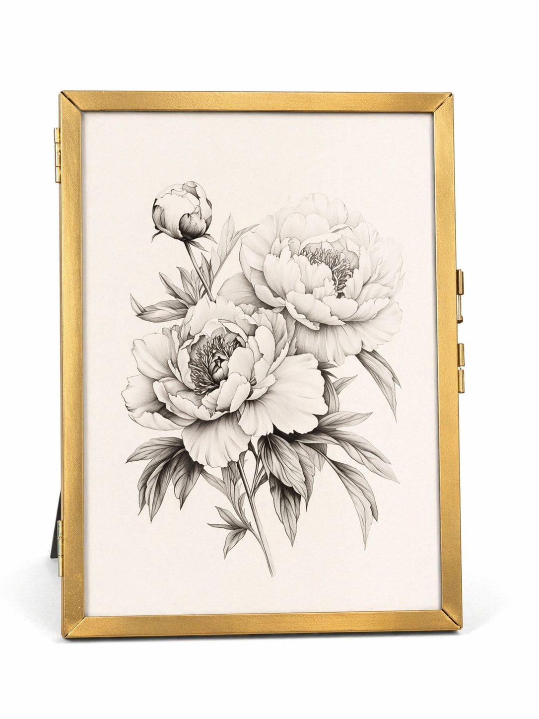5" x 7" Standing Metal Photo Frame and print