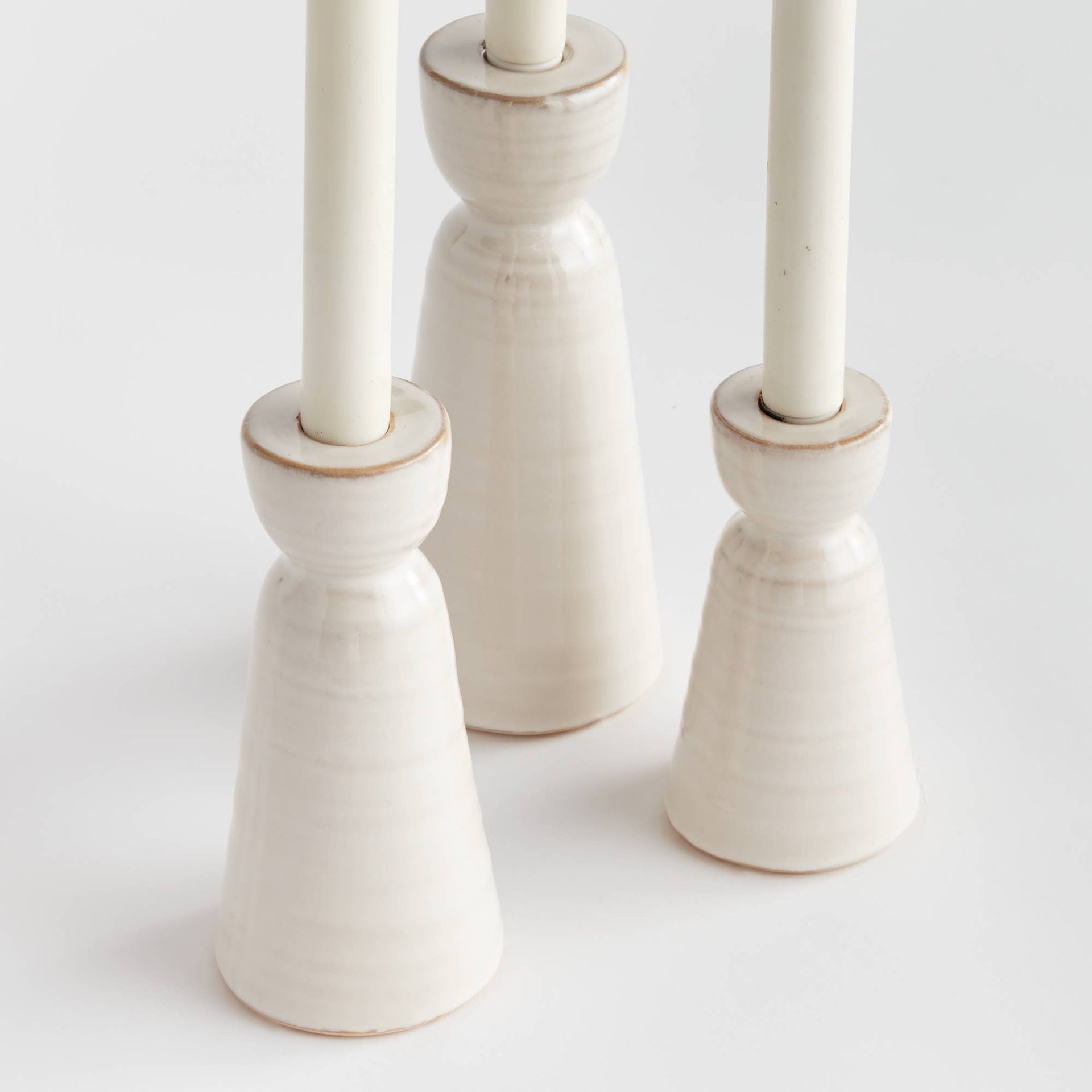 Libbey Taper Holders, White