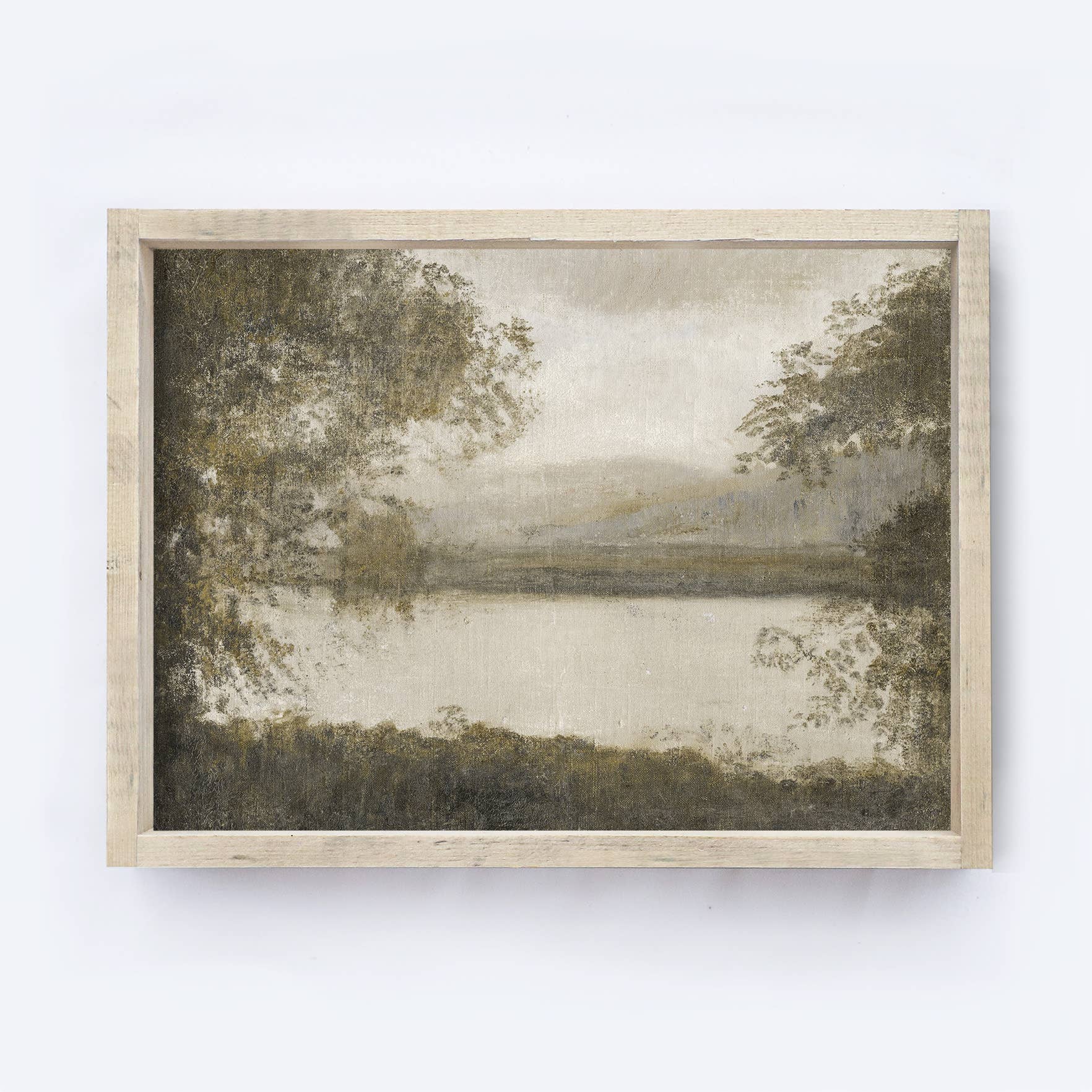 Vintage Landscape Print | By The Pond A153