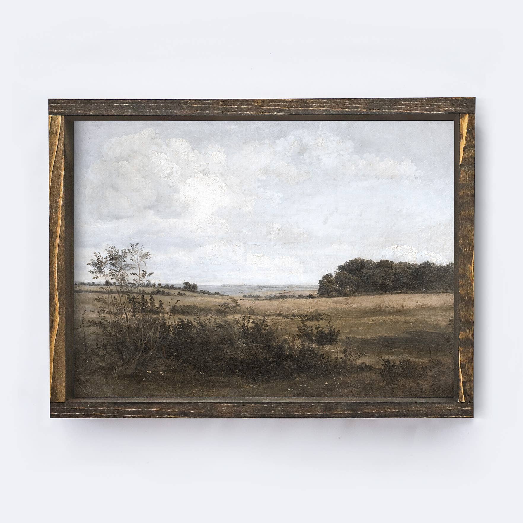 Vintage Landscape Wood Sign | Framed Landscape Wall Art A140